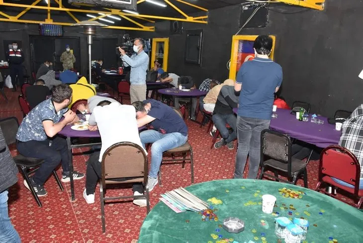 ’Sabri Abi’ isimli baskında kumar oynayan 60 kişi yakalandı!