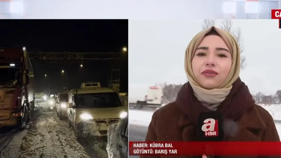 Bolu Dağı’nda yoğun kar yağışı