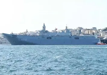 Zafere yolculuk! TCG Anadolu İstanbul'da