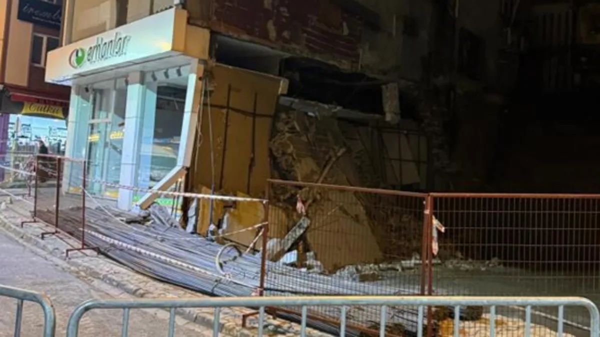 Giresun'da temel atma çalışmasında korku dolu anlar! Bina tahliye edildi