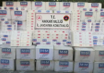 Hakkari'de 52 bin 500 paket kaçak sigara ele geçirildi
