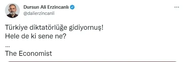 Batı’nın tetikçileri devrede! The Economist’in Başkan Erdoğan’ı hedef alan skandal manşetine tepkiler çığ gibi! Türkiye’den yanıt gecikmedi: Cehalet dolu sahte gazetecilik