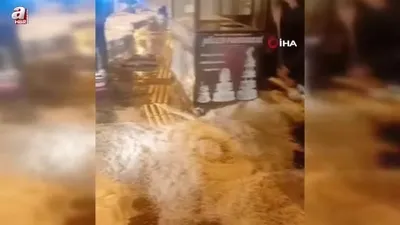 Ahlat’ta dolu yağışı