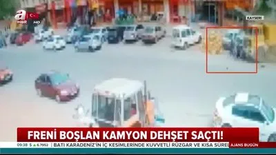 Kamyon ortalığı savaş alanına çevirdi