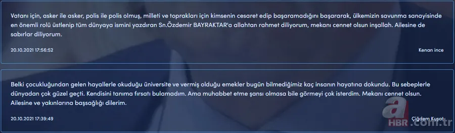 SİHA'ların fikir babası Özdemir Bayraktar'a övgü dolu mesajlar! Bu vatan uğruna... 14