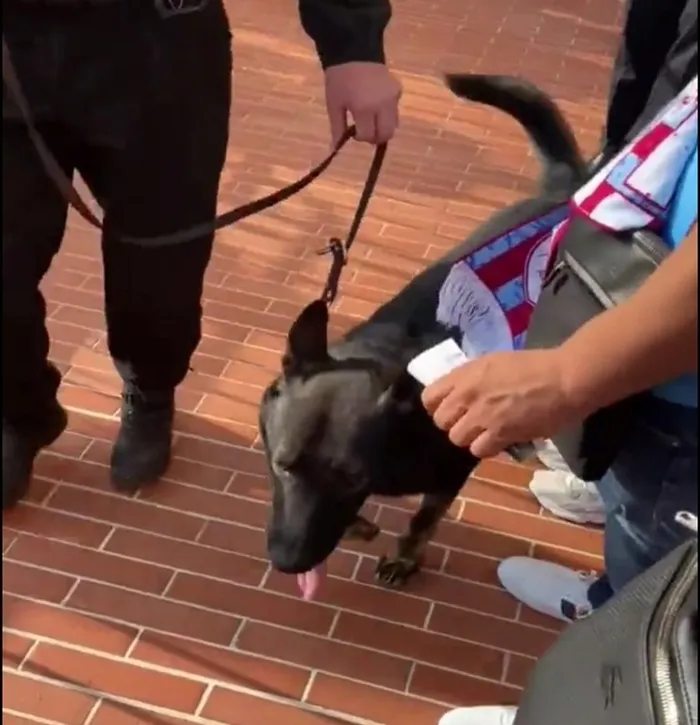 Monaco maçı öncesi Fransız polisinden Trabzonspor taraftarlarına tepki çeken arama