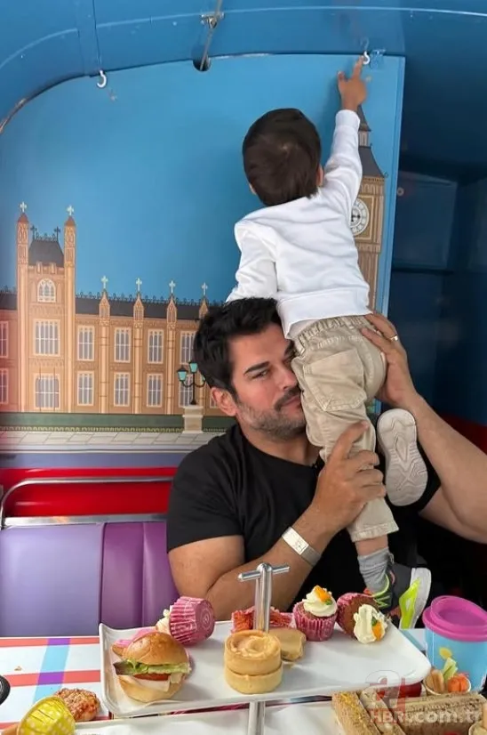 Yeni imajı dikkat çekti! Burak Özçivit'ten Londra'da aile pozları 7