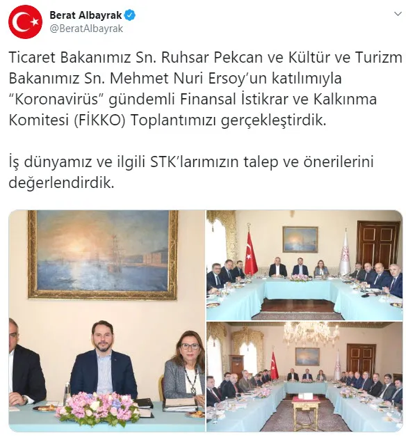 Hazine ve Maliye Bakanı Berat Albayrak'tan koronavirüs desteği - 1