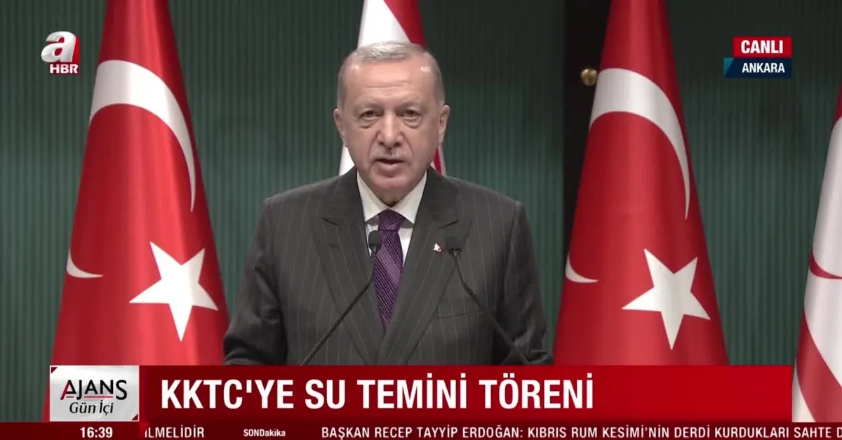 Başkan Erdoğan'dan KKTC Su Hattı'nın açılışında önemli açıklamalar