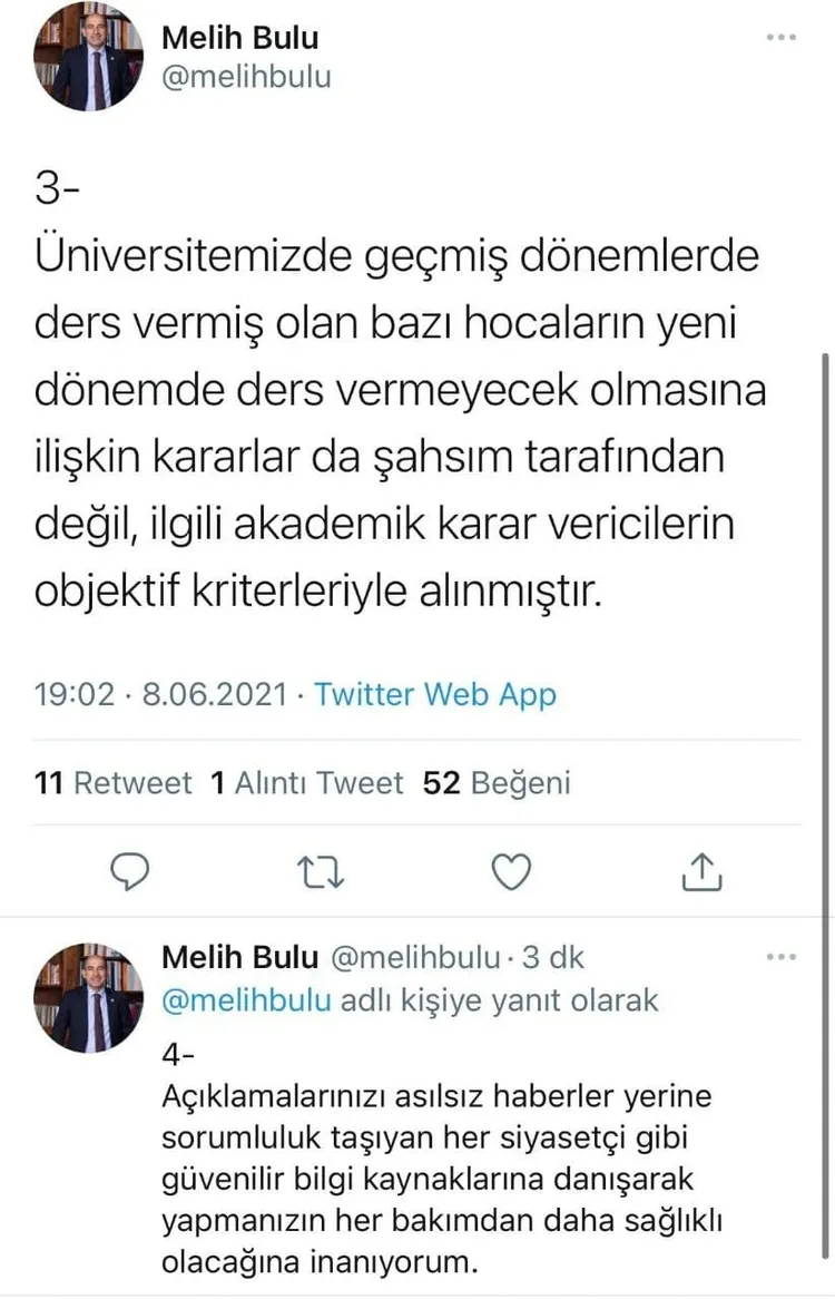 Boğaziçi Rektörü Prof. Dr. Melih Bulu’dan Kılıçdaroğlu’na yanıt