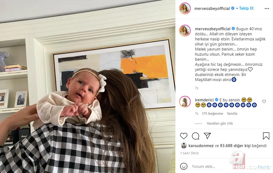 Yüzünü ilk kez gösterdi! İşte Merve Özbey’in kızı Elif Özüm… 4