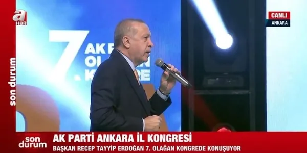 Son dakika: Başkan Erdoğan’dan Ankara 7. Olağan İl Kongresi’nde önemli açıklamalar