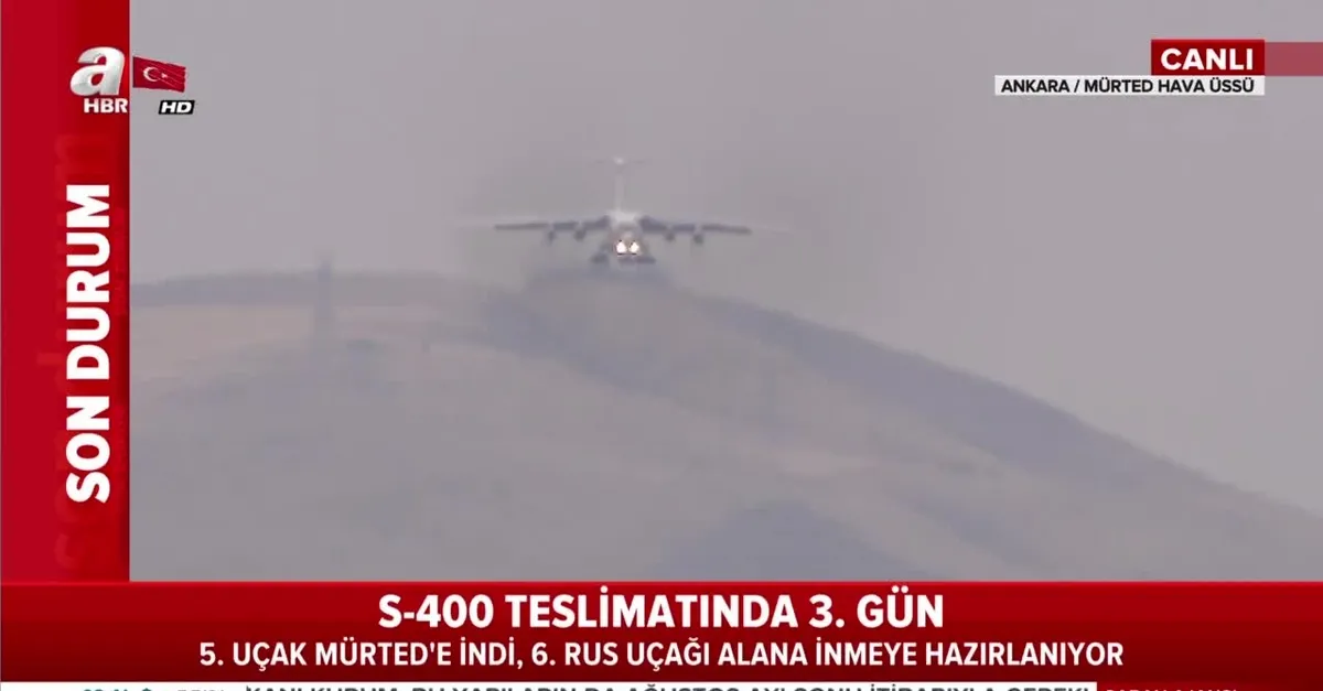 Son dakika: S-400 sevkiyatı devam ediyor! 6. Uçak da Mürted Hava Meydanı'na indi |Video