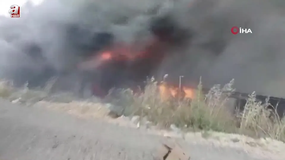 İşçilerin kaldığı konteynırlarda yangın