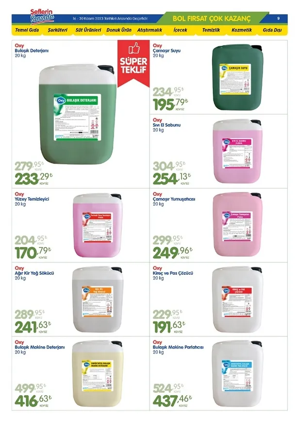 Bizim Toptan Market 29 Kasım indirim kataloğu yayında! Bu ayın son indirim listesindeki ürünler arasında temel gıda uygun fiyata satışta… - 16
