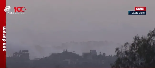 A Haber savaş bölgesinde | Gazze ağır bombardıman altında! Siyah dumanlar bölheyi kapladı