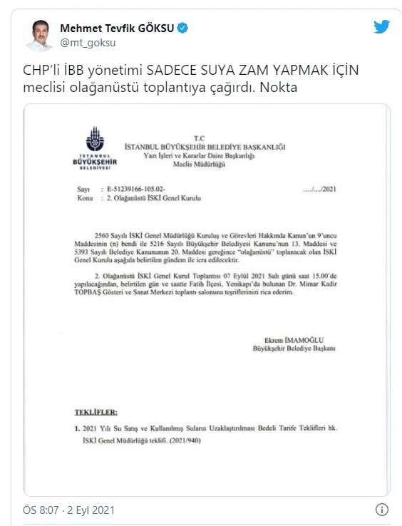 CHP'li İBB'den suya zam için "olağanüstü" toplantı kararı! Ekrem İmamoğlu kolları sıvadı - 3