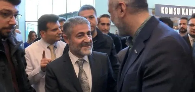 Hazine ve Maliye Bakanı Nureddin Nebati trafik kazası geçiren Binali Yıldırım’ı ziyaret etti