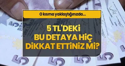 5 TL'deki bu detaya hiç dikkat ettiniz mi? O kısma yaklaştığınızda...