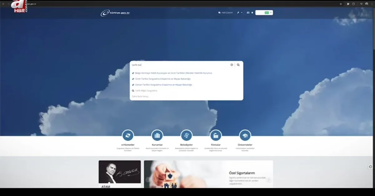 Tarife karşılaştırma sistemi e-Devlet'te
