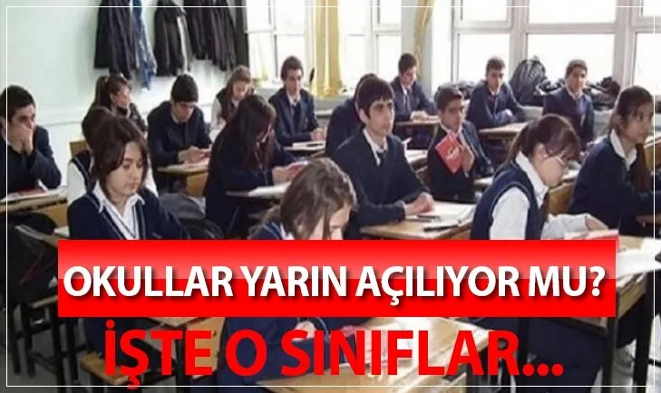 Son dakika: Okullar yarın açılıyor mu? 2 Kasım’da hangi sınıflar okula başlayacak? Yüz yüze...