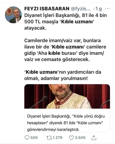 CHP ve İYİ Partili isimlerin iftiralarına Diyanet İşleri Başkanlığı’ndan yalanlama