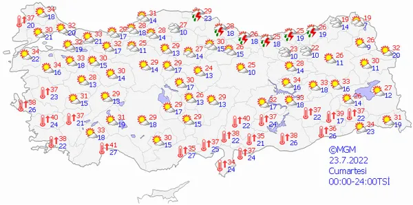 Hava sıcaklığı 40 dereceyi bulacak! Meteoroloji Maksimum Sıcaklık Tahmin Haritası’nı açıkladı | Listede 18 il var