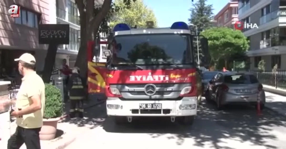 Ankara'da 3 katlı binada yangın