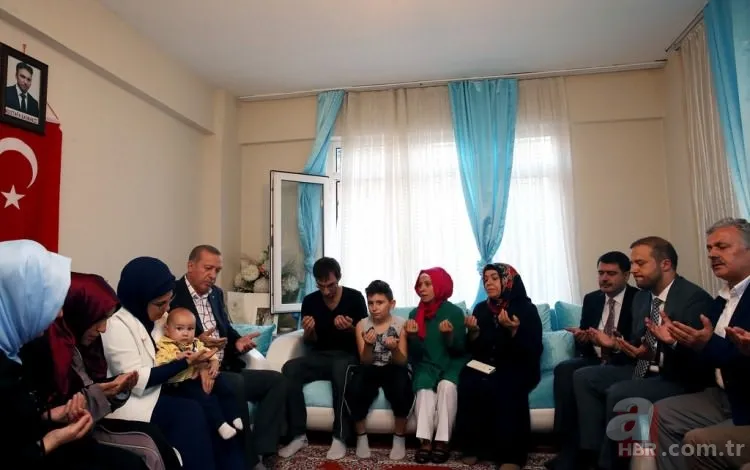 Cumhurbaşkanı Erdoğan'dan şehit ailelerine ziyaret 13