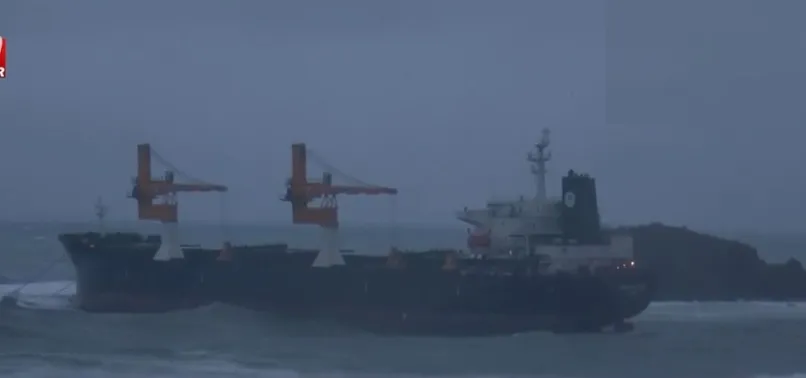 İstanbul'da kargo gemisi karaya oturdu