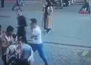 Yanındaki kadını döven kişiye dayak kamerada