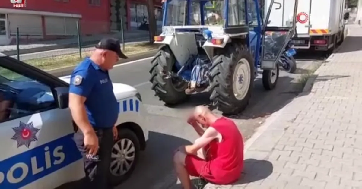 Çaldığı traktörle gezerken yakalandı