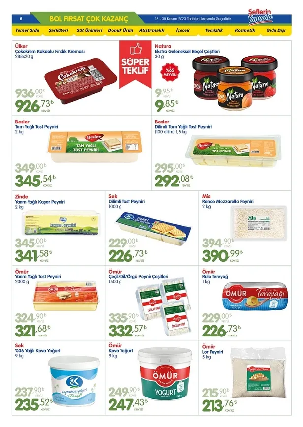 Bizim Toptan Market 29 Kasım indirim kataloğu yayında! Bu ayın son indirim listesindeki ürünler arasında temel gıda uygun fiyata satışta… - 13