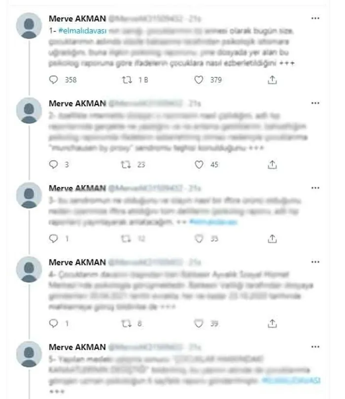 Son dakika: Elmalı davasında skandal: Cinsel istismar ile suçlanan anne Merve Akman çocukları ifşa etti