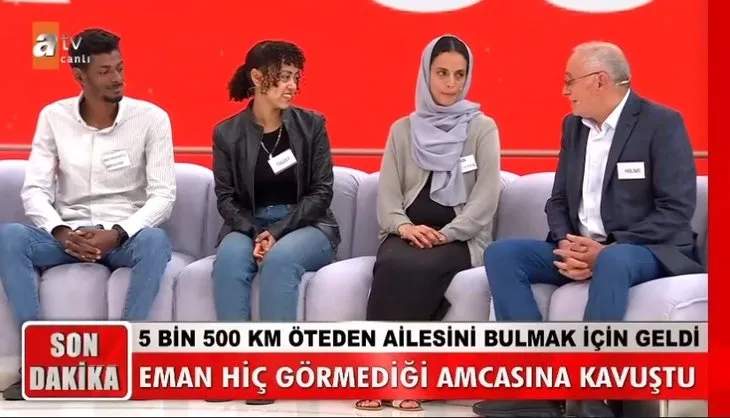 28 yıllık hasret sona erdi! Gerçekler Müge Anlı’da ortaya çıktı! Etiyopyalı Eman hiç görmediği amcasına kavuştu