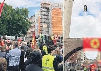 İsveç sokaklarında PKK eylemi! Skandallara bir yenisi eklendi