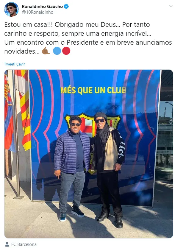 Ronaldinho Camp Nou’da yeniden sahaya çıkacak