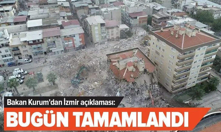 Bakan Kurum’dan İzmir açıklaması: Bugün itibarıyla 50 binada tahliye çalışmalarını tamamladık