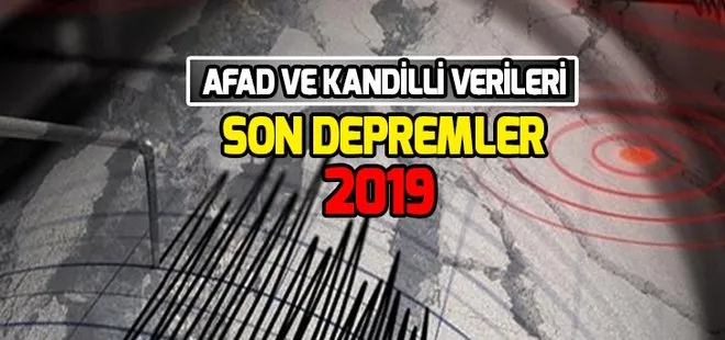 Son depremler 2019! Kandilli Rasathanesi son depremler! AFAD son depremler!