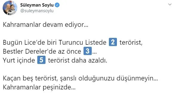 Son dakika: 1’i Turuncu listeden 5 terörist öldürüldü