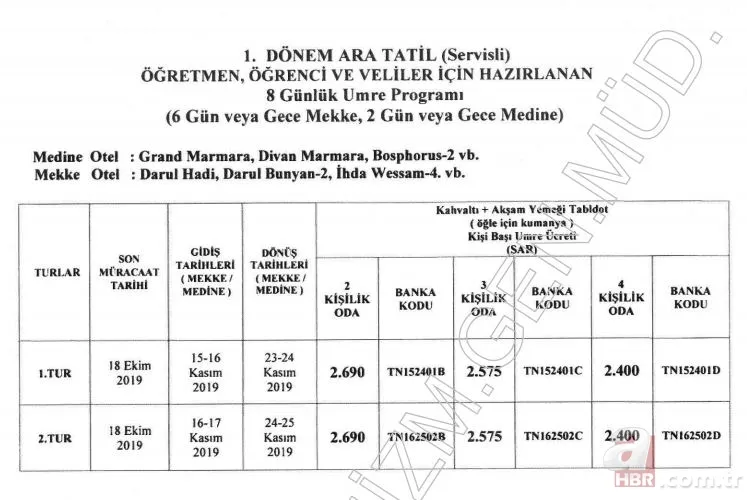 Diyanet umre fiyat listesi: Umre fiyatları ne kadar oldu? 2019-2020 umre kayıtları başladı! 12