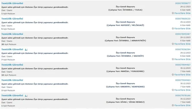 İŞKUR yılın son alımlarını paylaşıyor! İlkokul mezunu 5.234 personel alımı başladı! İşte temizlik görevlisi şartları