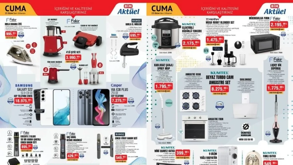 25 Ekim 2024 BİM aktüel katalog: Hangi ürünler indirimde? Ütü, tencere, çeyiz paketi, ısıtıcılar, battaniye çeşitleri…