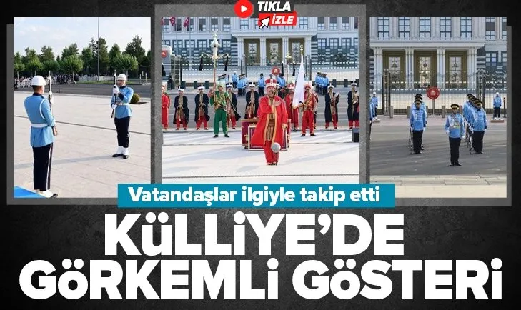 Cumhurbaşkanlığı Külliyesi’nde görkemli gösteri! Vatandaşlar hayran kaldı! Yoğun ilgi...