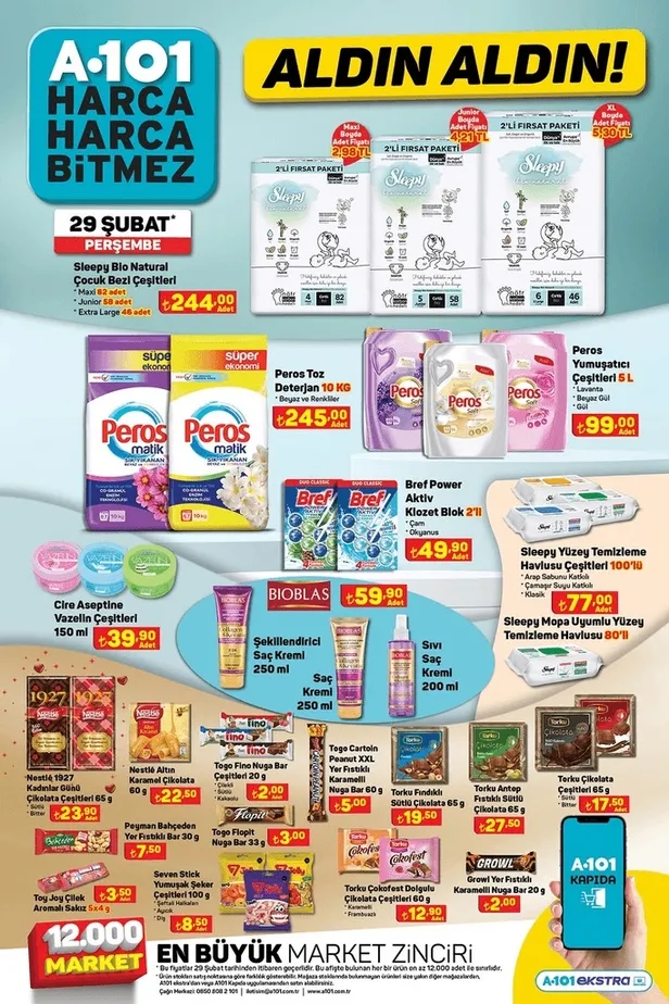 A101’de indirimler bugün başladı! A101 29 Şubat Aktüel İndirim Kataloğu’nda Hangi Ürünler Var?