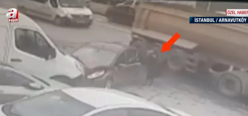 Son dakika: İstanbul Arnavutköy'de dehşet anları! TIR otomobili metrelerce sürükledi