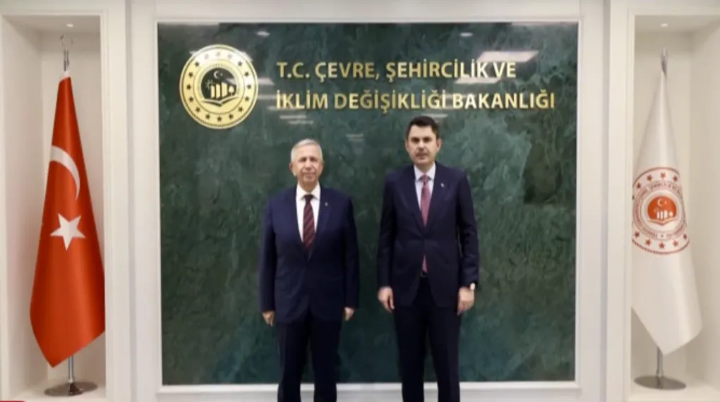 Bakan Kurum Mansur Yavaş ile görüştü