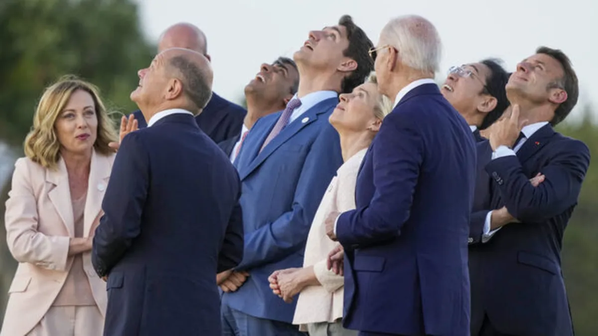 ABD Başkanı Biden'dan bir skandal daha! G7 liderlerinin yanından uzaklaşıp boşluğa yürüdü: İmdadına Meloni yetişti