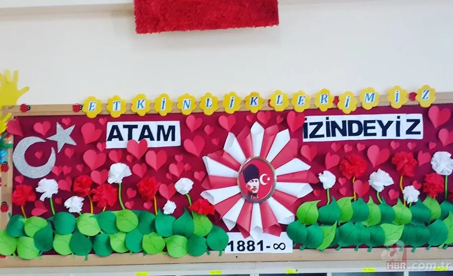10 Kasım panosu nasıl yapılır? 10 Kasım Atatürk'ü Anma Günü pano çalışmaları! İşte örnek panolar ve yazıları... 21