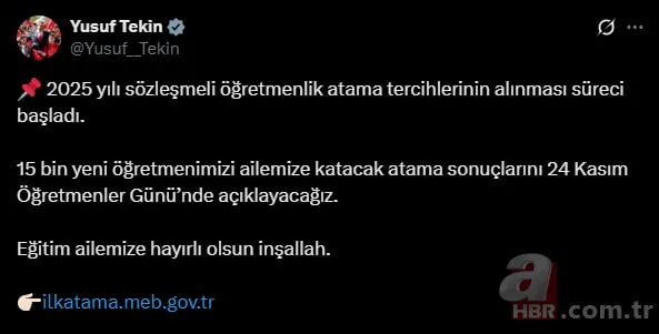 15 bin öğretmen ataması tercih başvuruları başladı! İşte e-Devlet başvuru ekranı 2
